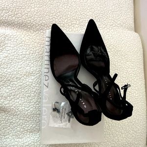 Brand new, NWOT Black suede heels size 6.5